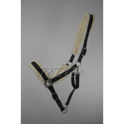 Luxe Trekpaard halster met "bont" voering